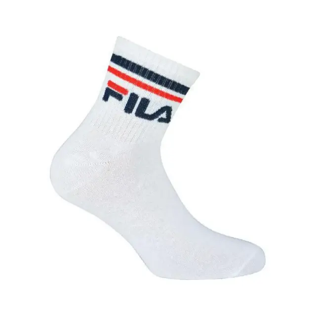 FILA Unisex Κάλτσες Urban Quarter Plain - 3 Ζεύγη, Χρώμα Λευκό 2