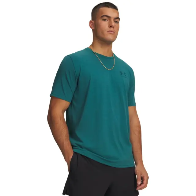 Under Armour Sportstyle Left Chest T-Shirt (1326799-338) - Πράσινο