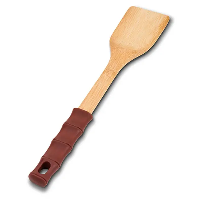 Σπάτουλα Ξύλινη Με Χερούλι Σιλικόνης Bamboo 30.5cm 10-107-025