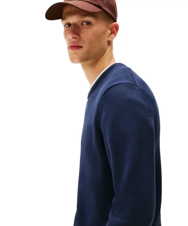 Tommy Hilfiger - Ανδρικό Πουλόβερ Essential Slim Fit DM0DM21787-C1G Μπλε Σκούρο 2