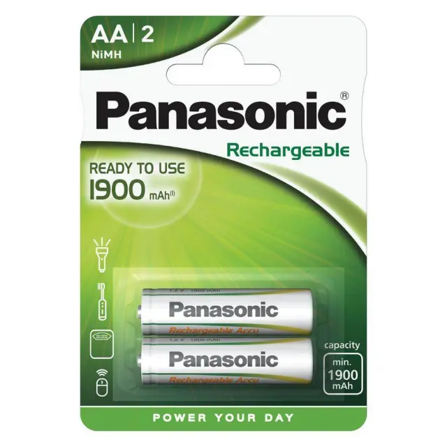 Μπαταρία Επαναφορτιζόμενη Panasonic size AA HHR3MVE/2BC 1900 mAh 1.2V Τεμ. 2