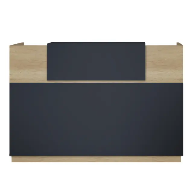 Γραφείο reception Lotus pakoworld σε χρώμα φυσικό - ανθρακί 200x70x110εκ 2