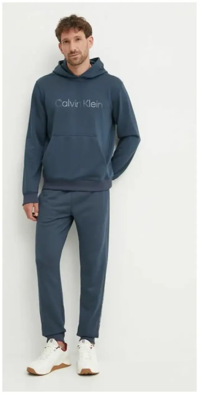 Calvin Klein - Ανδρικό Φούτερ Performance Regular Fit 00GMF4W302-PPK Μπλε - M 2