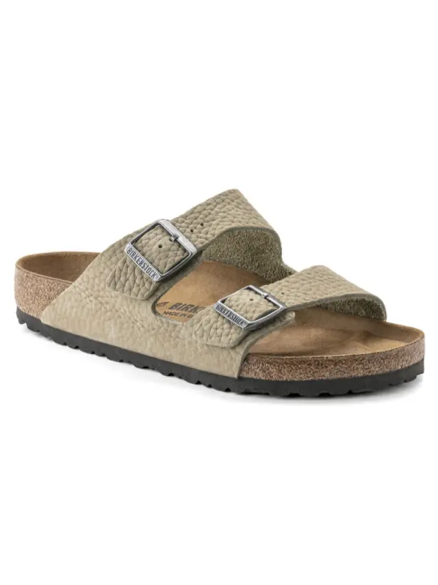 Birkenstock Πέδιλα Unisex δέρμα Nubuck Πράσινο BIR/ARIZONA DESERT 1022473 F/KHAKI - 39 2