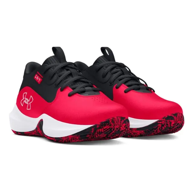 Under Armour Lockdown 7 Basketball Sneakers Mid Red/Black 3028514-600 - 29.5 3