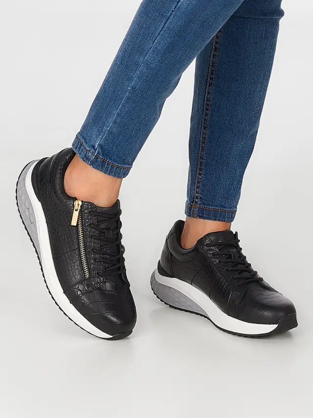 MBT Sneakers Γυναικείο δέρμα Μαύρο MBT/FERRO BLACK/GREY 2