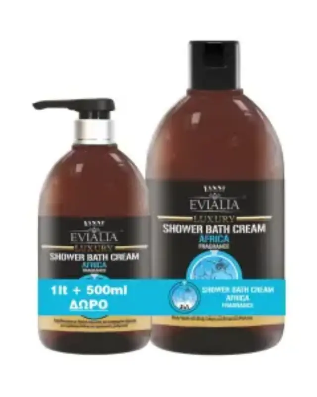 Yanni Extensions Evialia Luxury Πακέτο Promo Africa Κρεμώδες Αφρόλουτρο 1L & 500ml