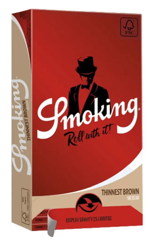 Smoking Χαρτάκια - Thinnest Brown - Ακατέργαστο - 1¼ 25τεμ. 50φ.