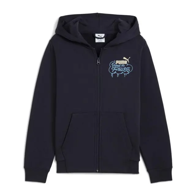 Puma Boy's Mid 90s Full-Zip Fleece Hoodie Μπλε Σκούρο 688469-16 (Puma) - 128