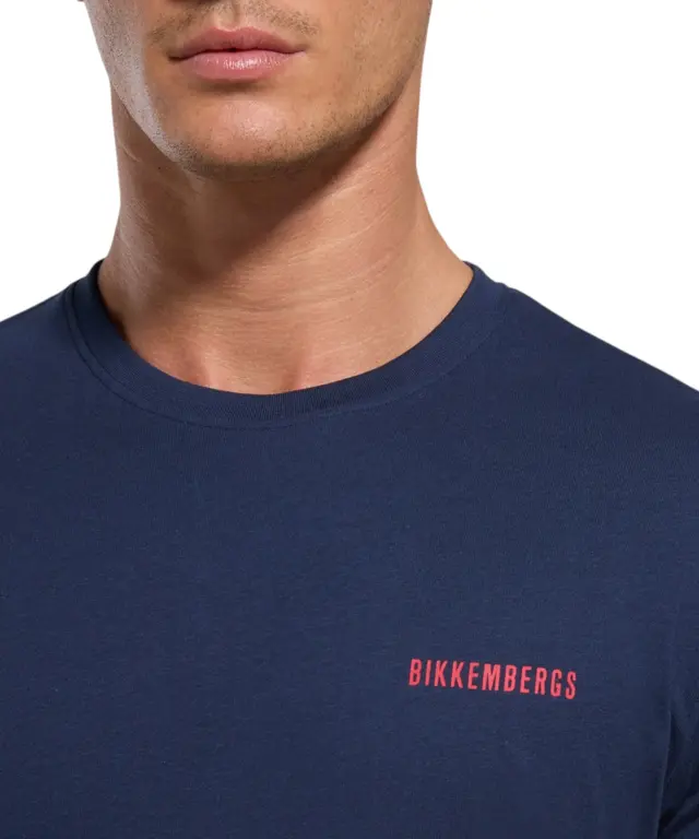 Bikkembergs - Ανδρικό T-shirt Κοντομάνικο BKK3MTS04-NAVY Μπλε 3
