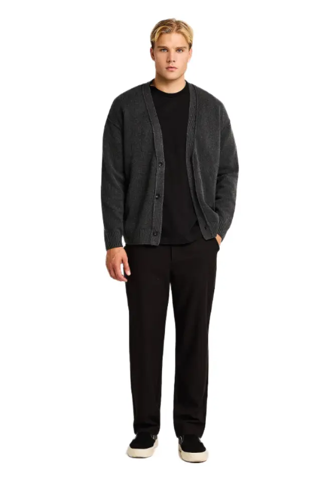 Funky Buddha ανδρικό loose tapered chino με μάλλινη σύνθεση FBM014-009-02-1