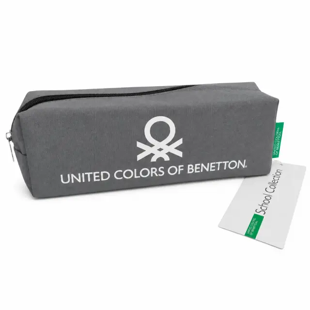 Κασετίνα σε γκρι απόχρωση της United Colors of Benetton 20x6cm 1015F-9306G