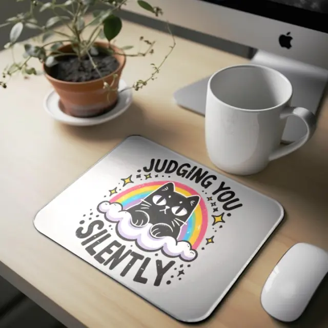 Mousepad cat A02 Διαστάσεις: 23cm(μήκος) x 20cm (ύψος)