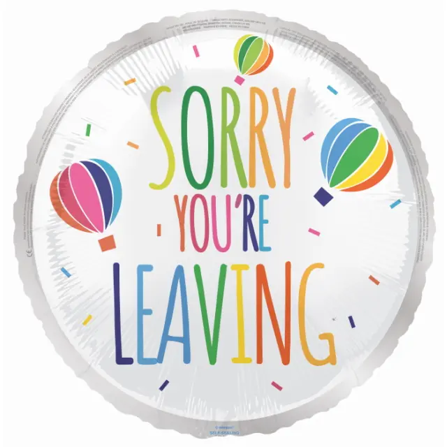 Μπαλονι Φοιλ 18 Sorry You're Leaving Multicolored Script / 46 εκ