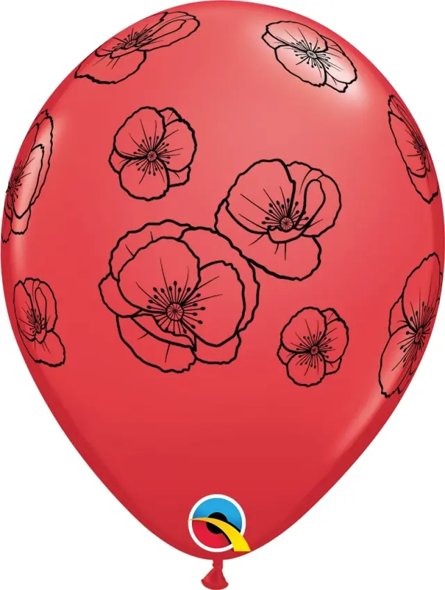 Μπαλόνια Λατέξ 11 Pretty Poppies - Όμορφες παπαρούνες / 25 τμχ
