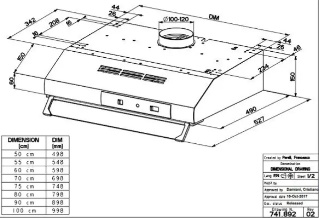 Faber 741 Base A60 Ελεύθερος Απορροφητήρας 60cm Λευκός 300.0557.477 3