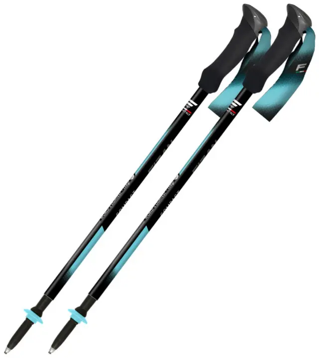 Fizan Compact Tech Τηλεσκοπικά Μπατόν Πεζοπορίας Light Blue - 100.469