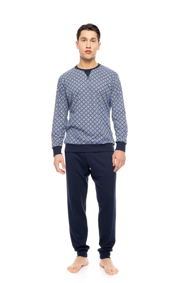 W-M803 - Type - PYJAMA OCEAN BLUE GEO - L