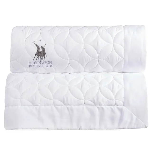 Κουβερλί 240x250 King Size Classic Greenwich Polo Club 2357 White 100% Microfiber 3