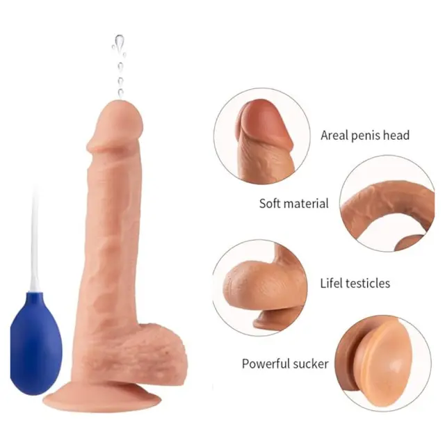 Dildo σε σχήμα αντρικού πέους σε χρώμα δέρματος 3