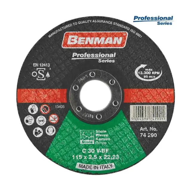 Benman 74266 - Δίσκος Κοπής Πέτρας 115x2mm 1τμχ
