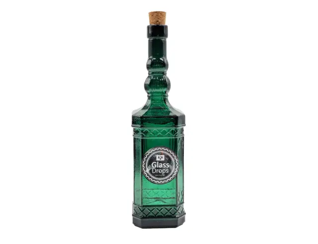 Διακοσμητικό Μπουκάλι με πώμα Glass Drops Miguelete (5032DB734) Aπό 100% ανακυκλωμένο γυαλί, Xωρητικότητας 500ml, Διαστάσεων Ø 7 x Υ 27 cm, Αlbahaca 5032DB734 3