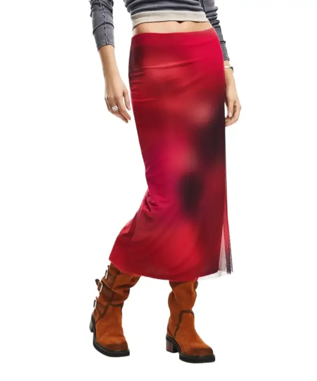 Desigual - Γυναικεία Φούστα Midi Asmee 26SWFK02-3098 Βιολετί - M