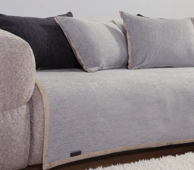 Nef-Nef Homeware Ριχτάρι Διθέσιου Καναπέ New Tanger 180x250 N.L.Grey/Ecru 2