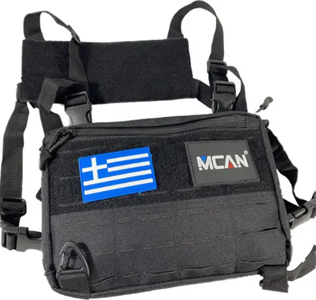 Τσάντα Στήθους Μαύρη 27x19x6cm MCAN J-159 3