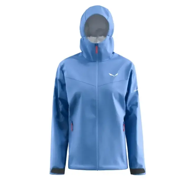Salewa Puez Aqua 2.5L Powertex Jacket Morning Blue Γυναικείο Αδιάβροχο Regular Fit - 2 XLarge