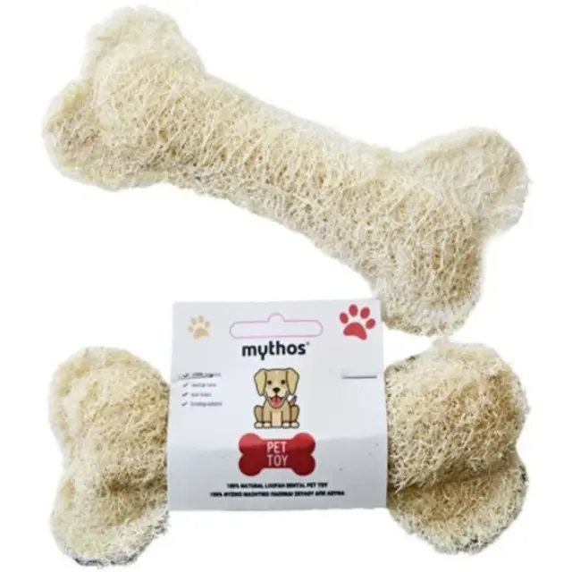 Flax Mythos Pet Dogs Natural Loofah Dental Toy 1 Τεμάχιο