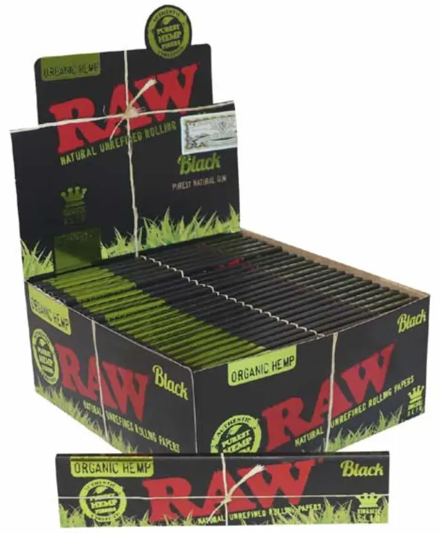 RAW Χαρτάκια Classic Black Organic 32φ. - Ακατέργαστο - King Size Slim 50τεμ.