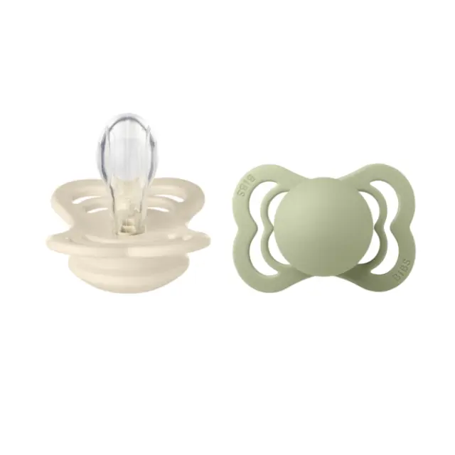BIBS ΣΕΤ ΠΙΠΙΛΕΣ 2ΤΜΧ – SUPREME – IVORY/SAGE – ΣΥΜΜΕΤΡΙΚΗ No2