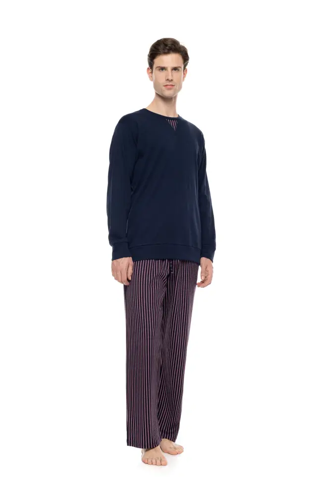 Ulisse Classic Stripe σετ ανδρική χειμερινή πυτζάμα W-M834-1 2