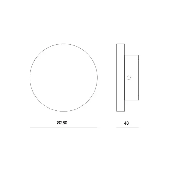 LED ΓΥΨΙΝΟ ΕΠΙΤΟΙΧΟ Φ/Σ ΦΥΣΙΚΟ 8W 570Lm 3000K Φ260Χ45 RAFA / G8530LED 3