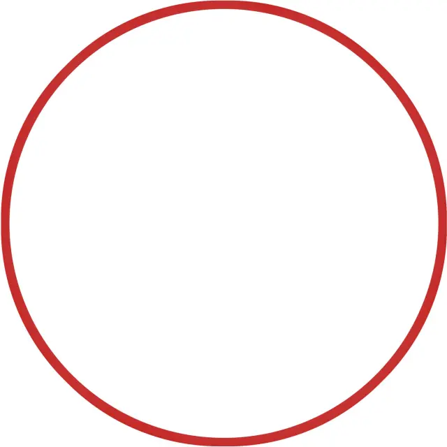 AMILA Χούλα Χουπ HQ 80cm - Φ19mm - 330gr, Κόκκινο (98817)