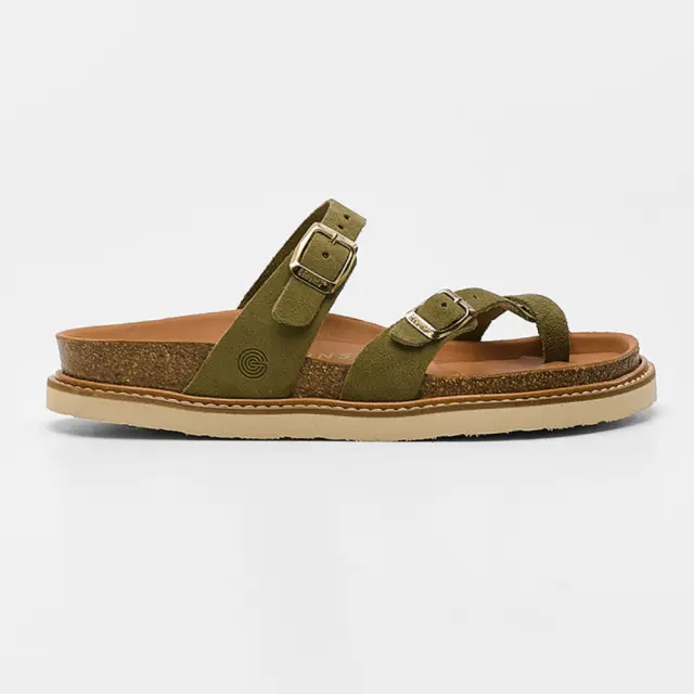 Genuins Πέδιλα Γυναικείο δέρμα Nubuck Πράσινο GEN/DUBLIN VELOUR G106536 KHAKI