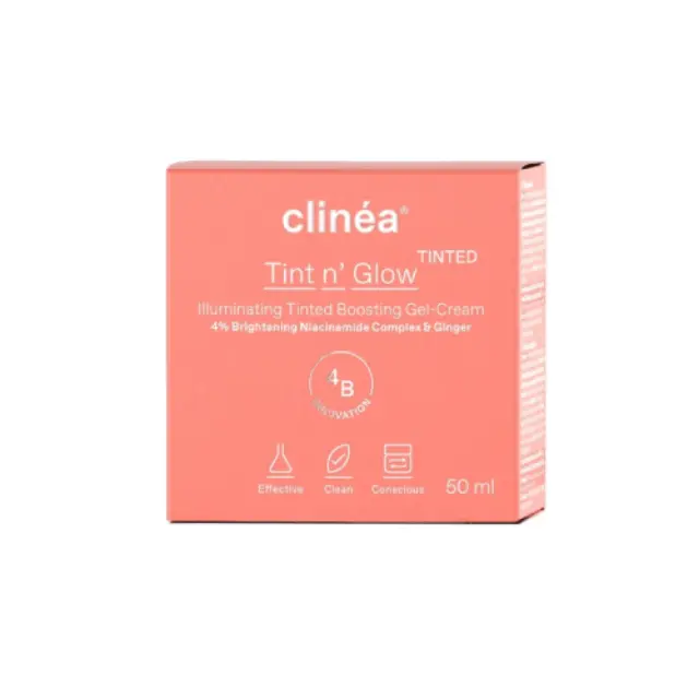 Clinéa Tint n’ Glow Light Gel-Κρέμα Ημέρας με Χρώμα για Αντιγήρανση & Λάμψη με Νιασιναμίδη & Πρεβιοτικά 50ml