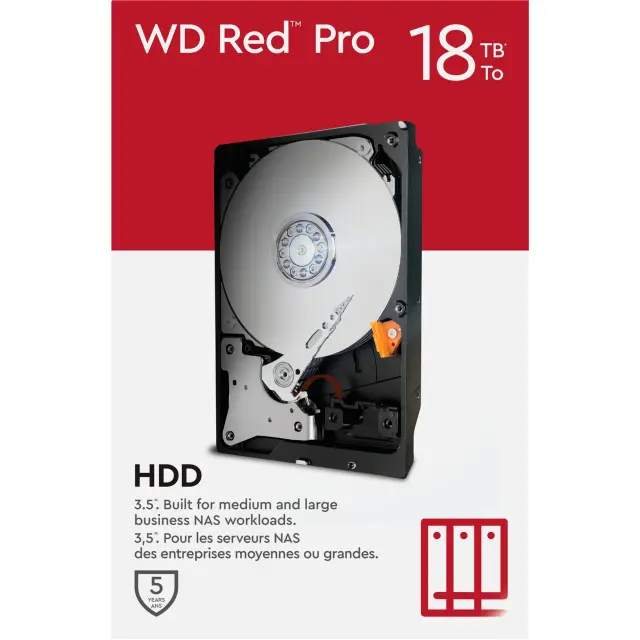 Western Digital RED PRO NAS 18TB 7200RPM 512MB Sata III (WD181KFGX)