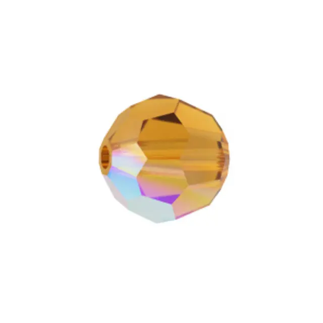 Swarovski 5000 Faceted Round Topaz AB 6mm - 10τεμ