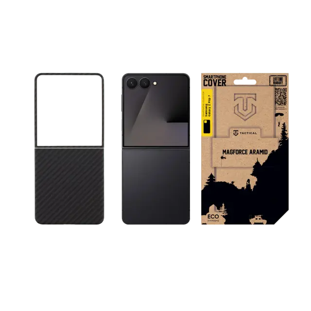 Tactical MagForce Aramid Cover for Samsung Galaxy Z Flip 7 Black 3
