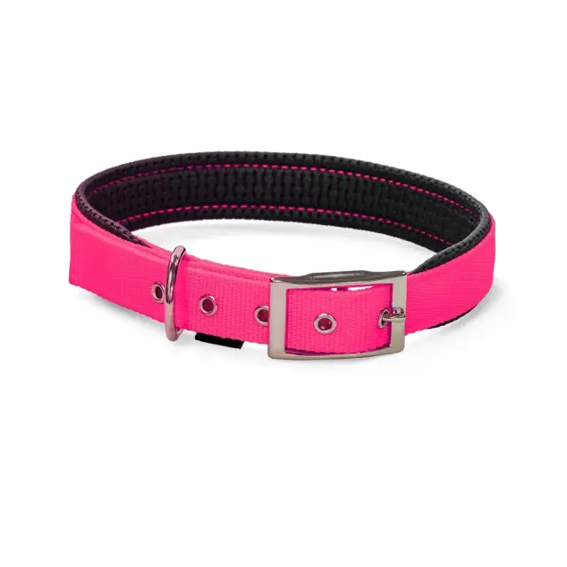 Pet Interest Neoprene Fluo Κολάρο Σκύλου σε Ροζ Χρώμα Extra Small 1.6x35cm
