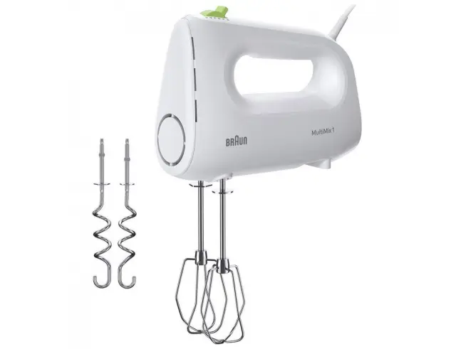 Μίξερ Χειρός Braun MultiMix 1 HM1110WH με ισχύ 450W, 4 ταχύτητες και Turbo - WhiteHM1110WH