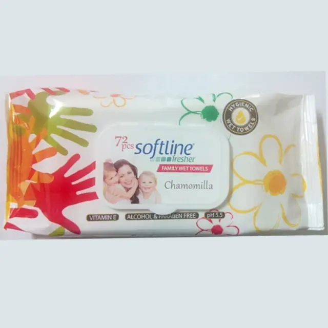 Softline Μωρομάντηλα Comfort Family Με Καπάκι 72Τεμ