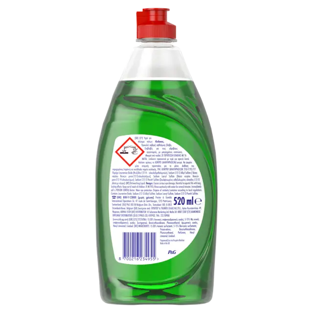 Fairy Πιάτων Platinum Quickwash Xεριού 520ml 2