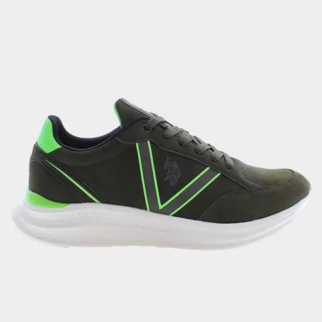 U.S. Polo Assn. - Ανδρικά Sneakers KALEB001MBYM1-MIL Μαύρο/Πράσινο - 45