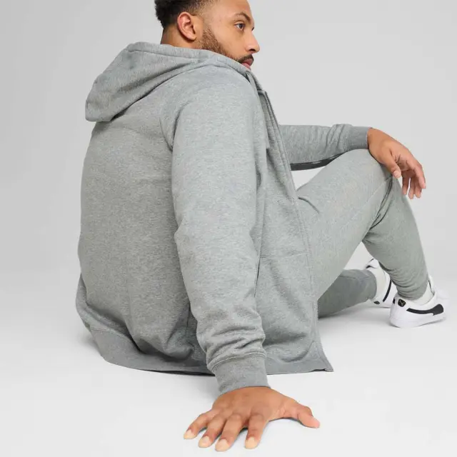 Puma Men's Essentials No 1 Logo Full-Zip Fleece Hoodie Γκρι 682586-03 (Puma) - Small 2