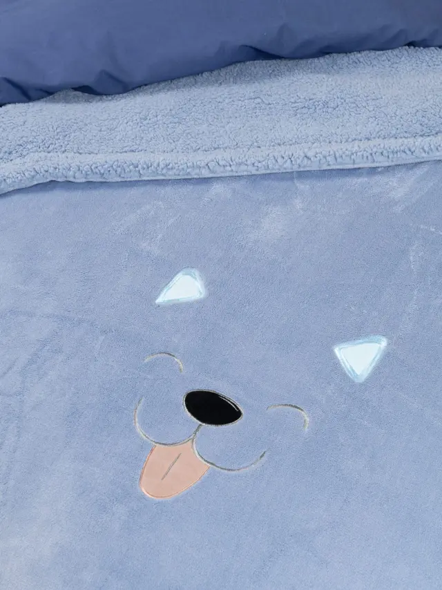 Κουβέρτα 160Χ220 Μονή Fleece Nima Tony Blue 100% Πολυέστερ 2