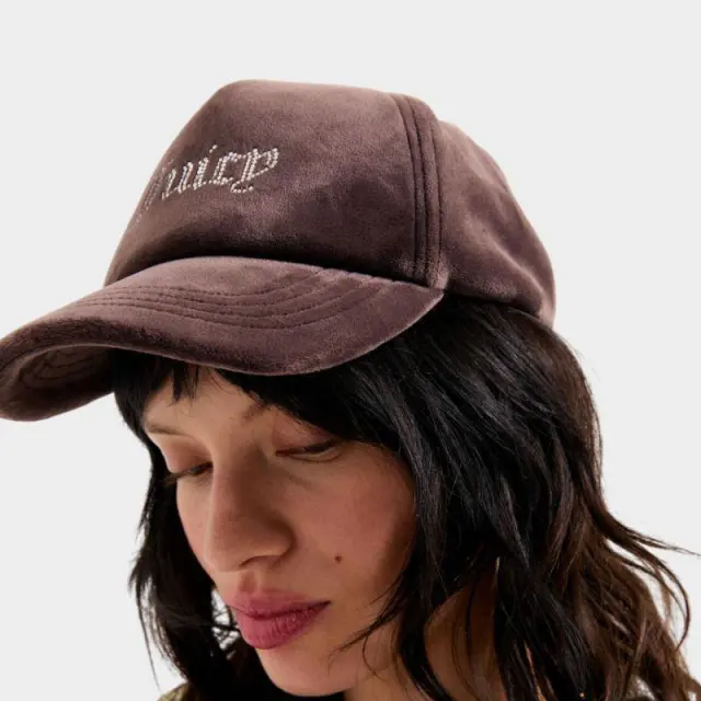 Καπέλο Juicy Couture Velour Diamante Baseball Cup JCAWH224702-193 Καφέ - ONESIZE 3