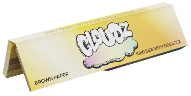 Cloudz Χαρτάκια Premium Ακατέργαστο Brown - King Size Slim με Τζιβάνα 32φ.